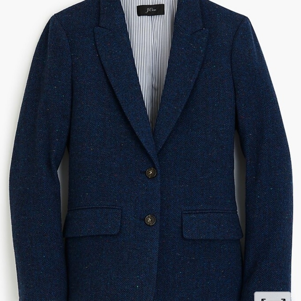 J.Crew Boyfriend Blazer in Blue English Wool